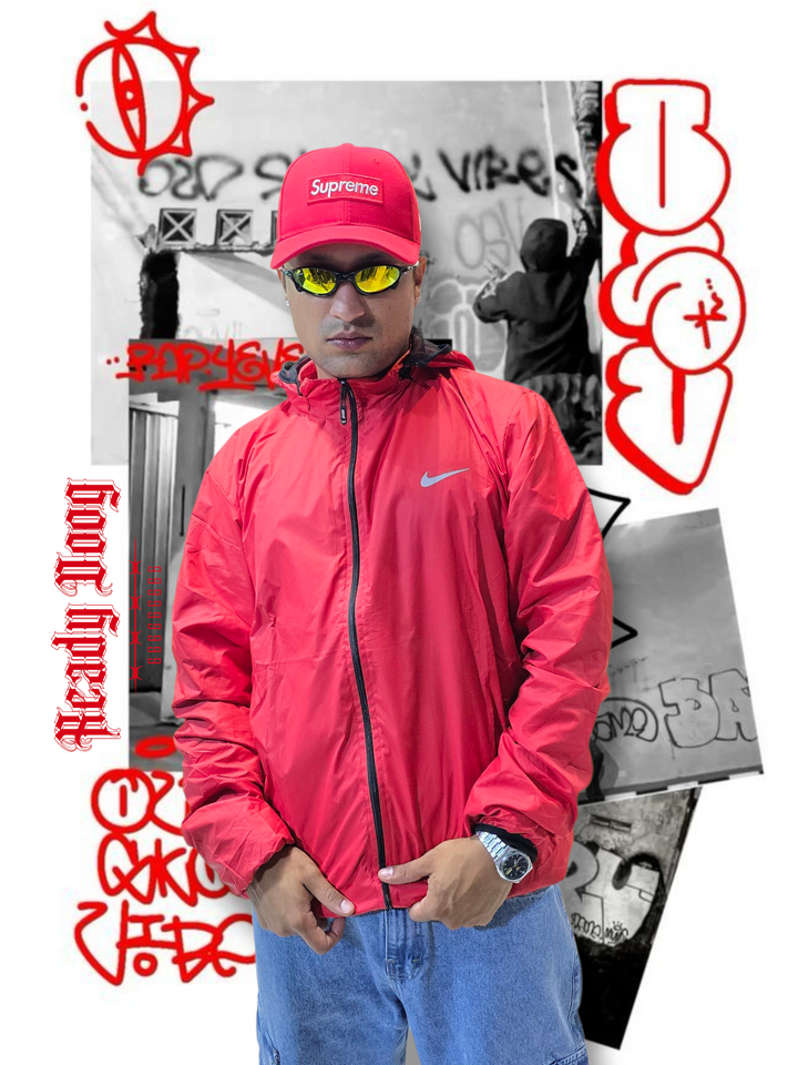CASACA CORTAVIENTO ROJA NIKE